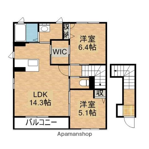 IS GARDEN(1LDK/1階)の間取り写真