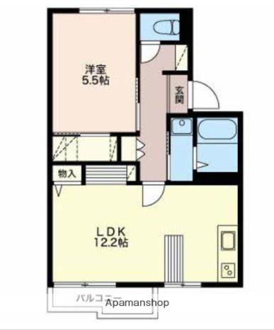 ユートピアレジデンス(2K/2階)の間取り写真