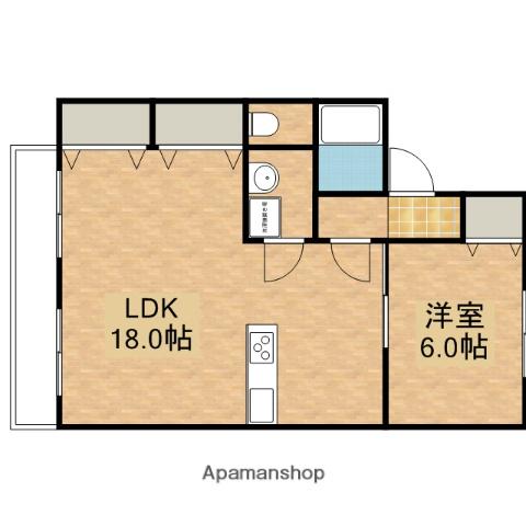 五平ハイツD(1LDK/2階)の間取り写真
