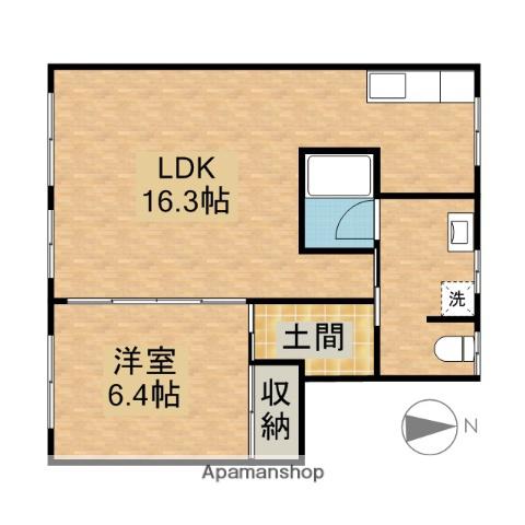 RE・LUFFY E(1LDK/1階)の間取り写真