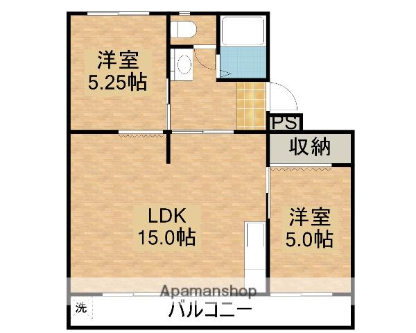 サンシャイン丸松(2LDK/1階)の間取り写真
