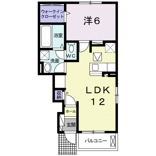 フェリーチェ(1LDK/1階)の間取り写真