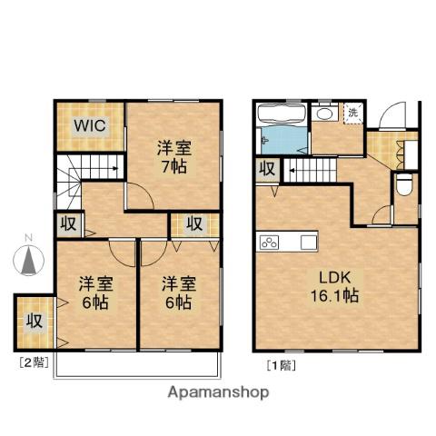 フレア山手(3LDK)の間取り写真