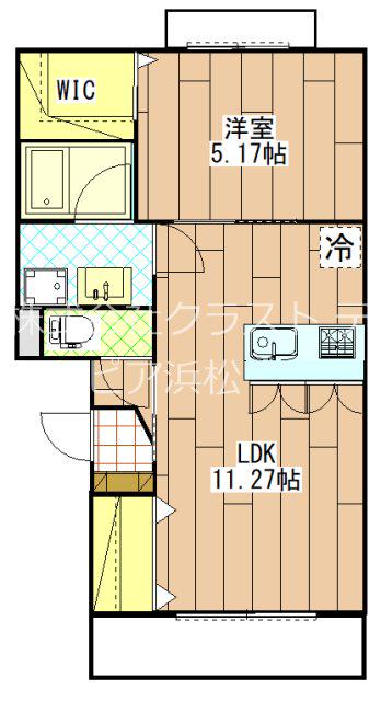 ALSOS(1LDK/3階)の間取り写真