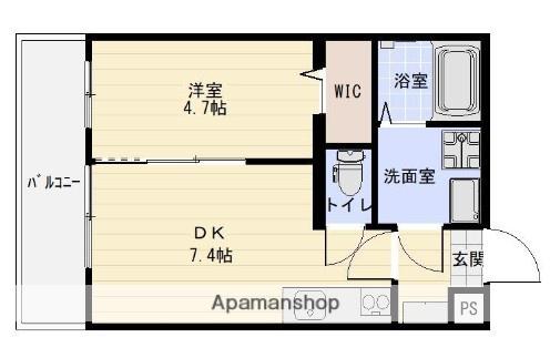 ベレッツァ大工町(1DK/1階)の間取り写真