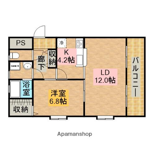 カーサ ドマーニ(1LDK/5階)の間取り写真