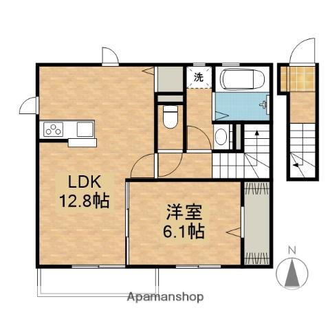 プランタⅡ(1LDK/2階)の間取り写真
