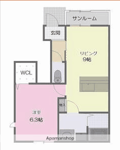 LOTUS新居(1LDK/1階)の間取り写真