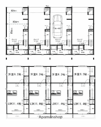 SKメゾン B(1LDK/2階)の間取り写真