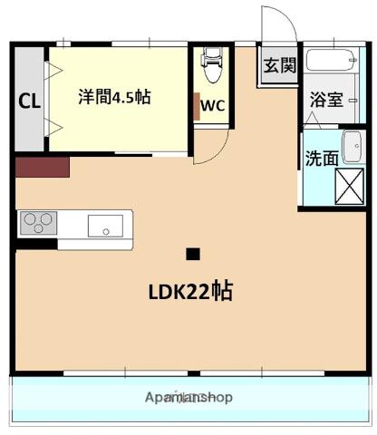 シティハイムシンガイ(1LDK/2階)の間取り写真