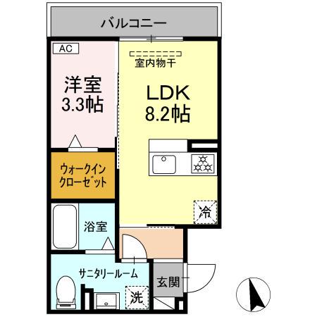T-SUCCESS(1LDK/3階)の間取り写真