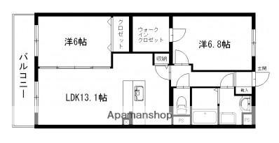 T.WOOD(2LDK/3階)の間取り写真
