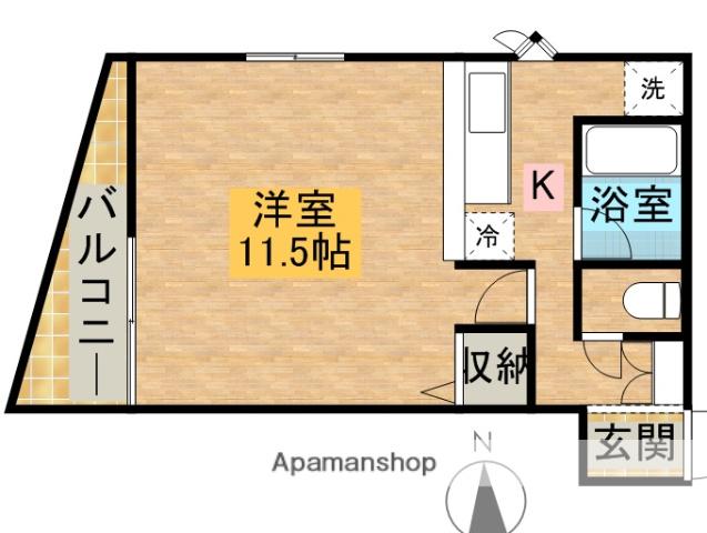 ミントベル(1K/3階)の間取り写真