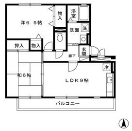 アネーロST(2LDK/3階)の間取り写真