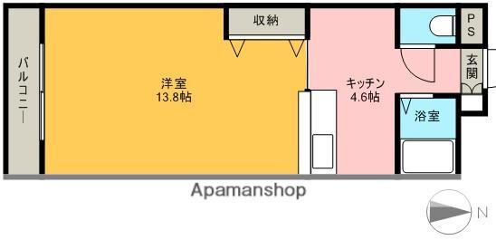 グランメール21(1K/5階)の間取り写真