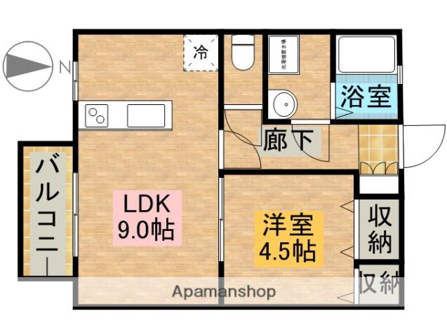 アービル篠原(1LDK/2階)の間取り写真