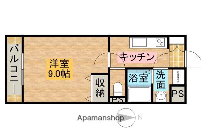 AKOYA・PERLEーSUN(1K/1階)の間取り写真