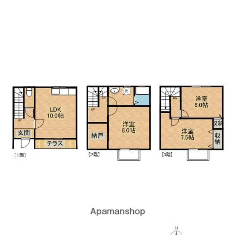 イーストビレッジ(3LDK)の間取り写真