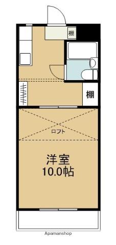 コナビック西塚1(1DK/1階)の間取り写真