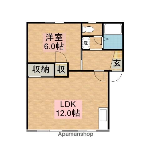 アーバン神谷(1LDK/1階)の間取り写真