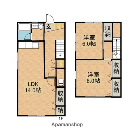 ブランシェ橋羽Ａ・Ｂ(2LDK)の間取り写真