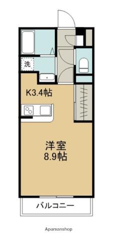 プランドール(1K/1階)の間取り写真