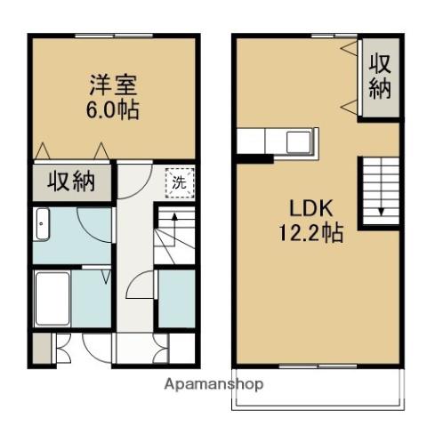 メゾネットYS Ⅰ(1LDK/1階)の間取り写真