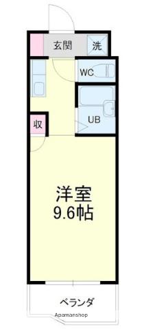 アップル第3マンション(ワンルーム/1階)の間取り写真