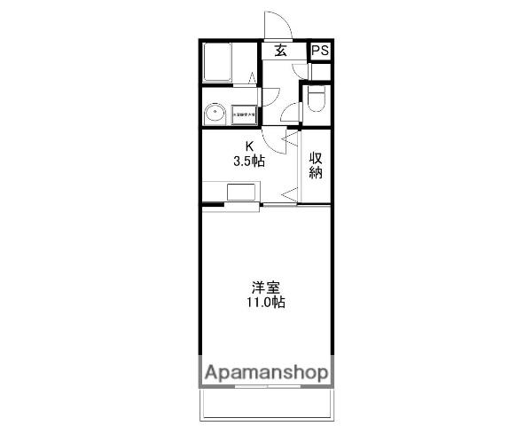 GRAN SWEET(1K/1階)の間取り写真