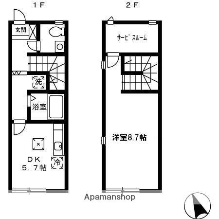 ソレーユ中野町(1SDK)の間取り写真