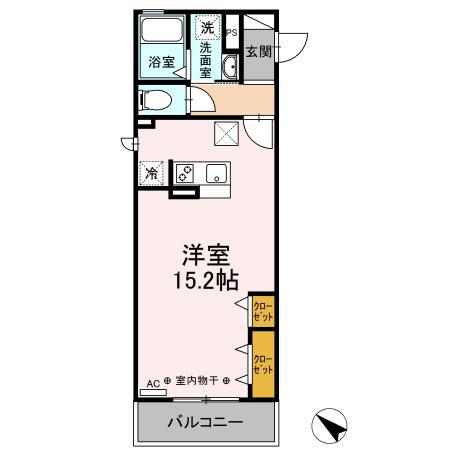 M STYLE(ワンルーム/1階)の間取り写真
