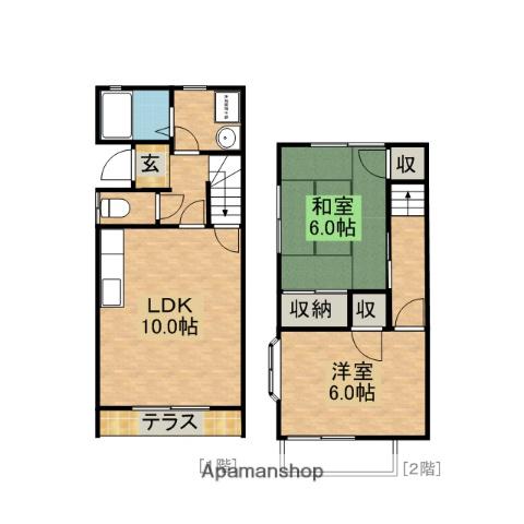 テラスハウスみのり(2LDK)の間取り写真