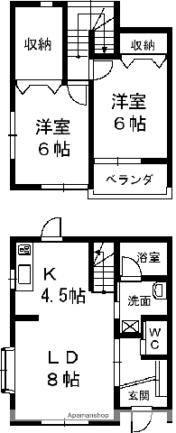 アリューリュ・リーサ゛ーⅢ(2LDK)の間取り写真