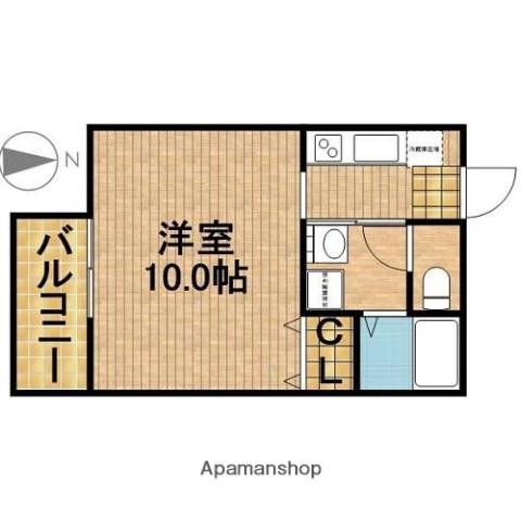 サンステージ丸塚(1K/2階)の間取り写真