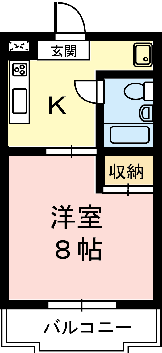 ハイツ光洋(1K/1階)の間取り写真
