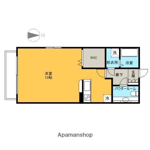 ヴェルメゾン(ワンルーム/2階)の間取り写真