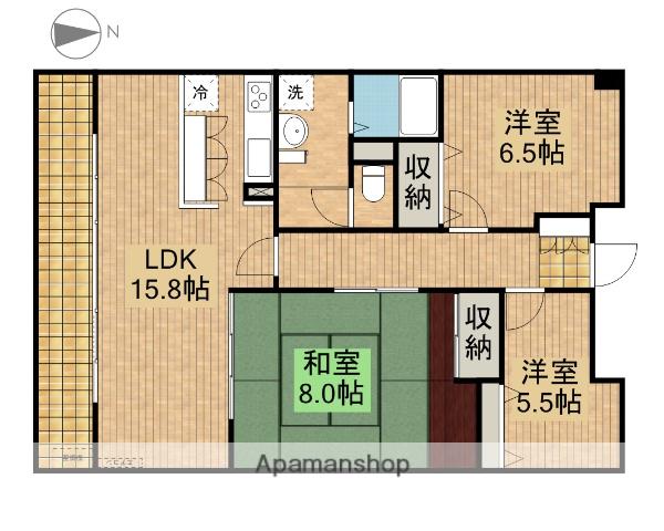 ビオラ田町(3LDK/11階)の間取り写真