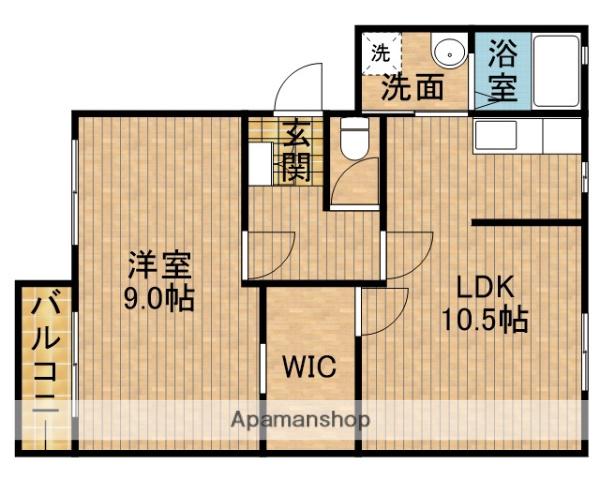 フレグランスA(1LDK/2階)の間取り写真