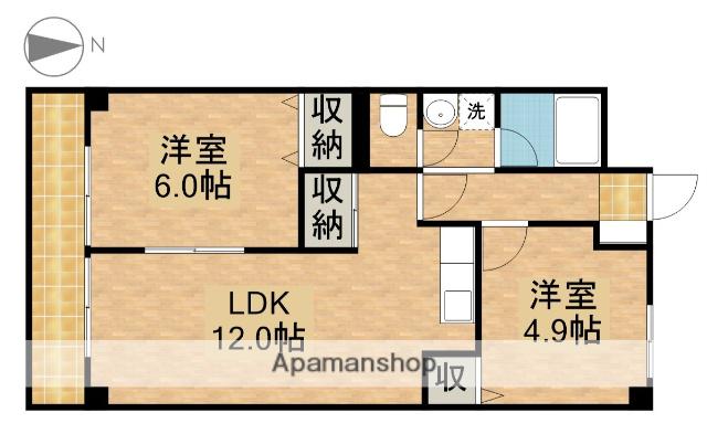 グリーンハイツフジタ(2LDK/2階)の間取り写真