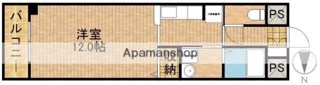 ROYAL ITAYA(1K/3階)の間取り写真