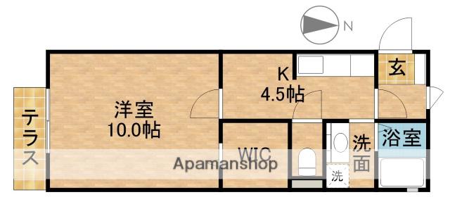 クルール(1K/1階)の間取り写真