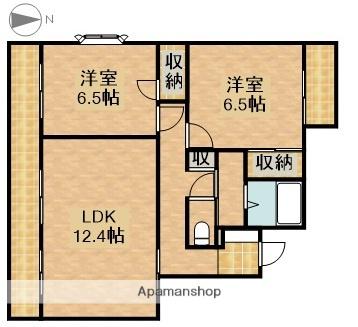 カーサフォルテ(2LDK/1階)の間取り写真