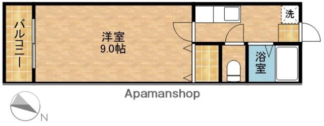 エクセラン Ⅰ(1K/2階)の間取り写真