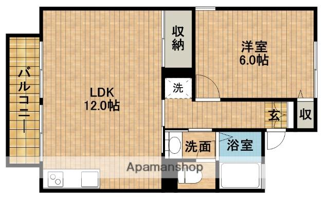 K・Iセジュール(1LDK/1階)の間取り写真