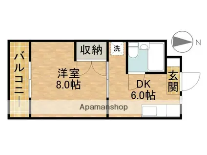 アプローズSHIMAZU(1DK/2階)の間取り写真