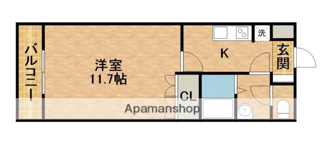 グランドール(1K/1階)の間取り写真