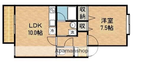 コリーナF(1LDK/1階)の間取り写真