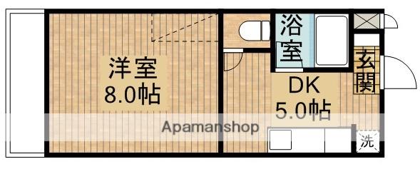 ハイツパピリオⅠ(1DK/3階)の間取り写真