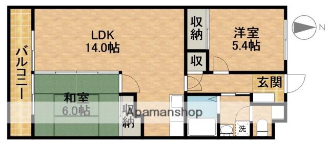 ミレーニア(2LDK/3階)の間取り写真