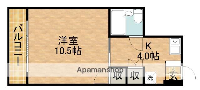 マンションKM-2(1K/2階)の間取り写真